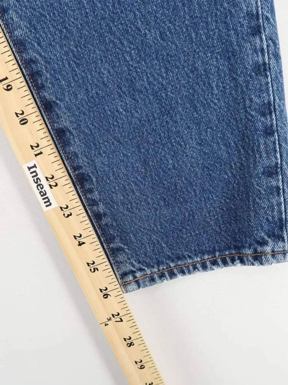 Levis Made & Crafted Jeans Mens 29 Blue Draft Wide Taper Crop‎ Distressed Cotton